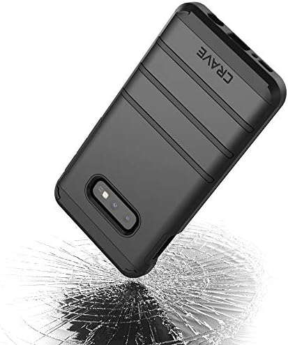 Crave S10e Kılıfı, Samsung Galaxy S10e için Güçlü Koruma Ağır Hizmet Tipi Koruma Serisi Kılıf-Siyah