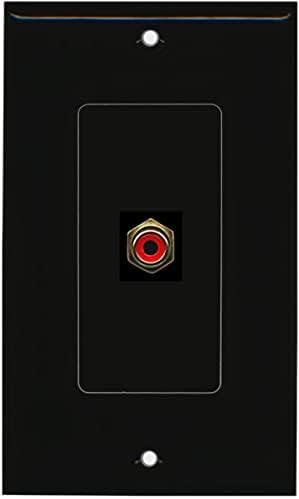 Subwoofer Ses Bağlantı Noktası Duvar Plakası Dekoratif için RıteAV - 1 RCA Kırmızı-Siyah
