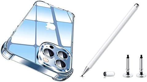 ORİbox iPhone için Kılıf 13 pro max, 4 Köşeli Darbeye Dayanıklı Koruma, Şeffaf, iPhone 13 pro max Kılıf ve Stylus