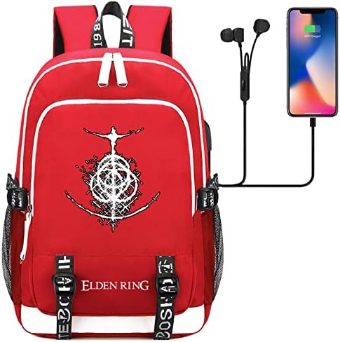 WEIYON Erkek Elden Halka Grafik Sırt Çantası Aşınmaya Dayanıklı okul çantası Laptop Sırt Çantası USB şarj portu ile