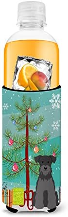 Caroline's Treasures BB4176MUK Merry Christmas Ağacı Minyatür Schnauzer İnce kutular için Siyah Ultra Hugger, Soğutucu