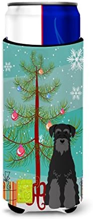 Caroline's Treasures BB4157MUK Merry Christmas Ağacı Standart Schnauzer İnce kutular için Siyah Ultra Hugger, Soğutucu