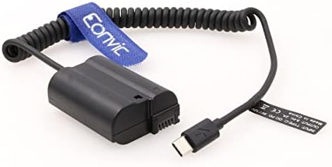 Eonvic Tam Decoded EP - 5B EN-EL15 Kukla Pil için USB-C Tipi-C Güç Adaptörü Bahar Kablosu için Nikon D500 D600 D610
