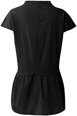 NOKMOPO Bahar Elbiseler Kadınlar için 2023 Petite Moda V Yaka Kısa Kollu Gevşek Rahat Kısa Elbise Elbiseler