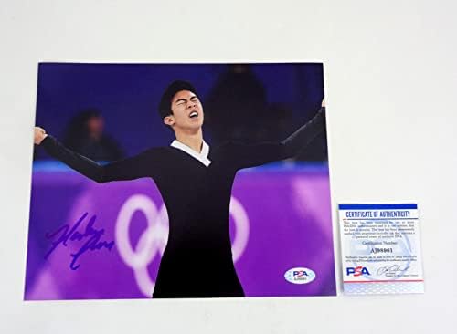 Nathan Chen ABD Paten 2022 Olimpiyatları İmzalı İmza 8x10 Fotoğraf PSA / DNA COA 4