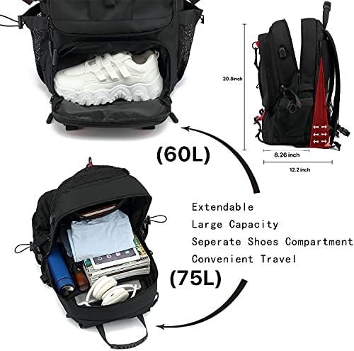 INSAVANT Seyahat Sırt Çantası Mens için 18.3 İnç dizüstü bilgisayar kılıfı ve Ayakkabı Bölmesi ile, Bilgisayar Sırt