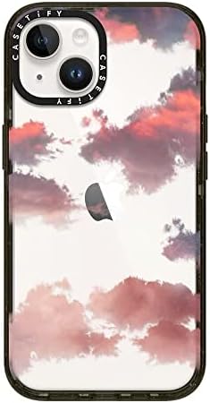 Casetify Impact iPhone 14 Kılıfı [4X Askeri Sınıf Düşme Testi / 8,2 ft Düşme Koruması] - Bulutlar-Parlak Siyah