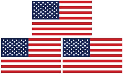 SecurePro Ürünleri - 3 Paket - Büyük 4 x 6 Dikdörtgen Amerika Birleşik Devletleri Amerikan Bayrağı Çıkartma Etiketleri;