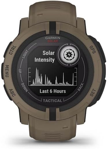Garmin Instinct 2 Solar-Tactical Edition Akıllı Saat Coyote Tan (45MM) + Saat Şarj Standı + USB Araç / Duvar Adaptörü