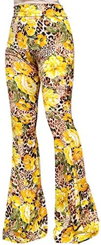ShopMyTrend SMT kadın Yüksek Bel Geniş Bacak Uzun Palazzo Çan Alt Yoga Pantolon
