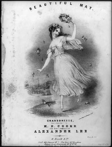HistoricalFindings Fotoğraf: SADECE Nota Kapağının Fotoğrafı, Güzel Mayıs, Kadın, Mayıs Direk Dansı, 1830-1910