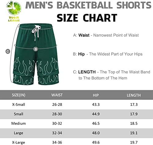 BOOMLEMON erkek basket topu Şort Spor Egzersiz Atletik Koşu Şort Örgü Grafik Baskı Rahat kısa pantolon
