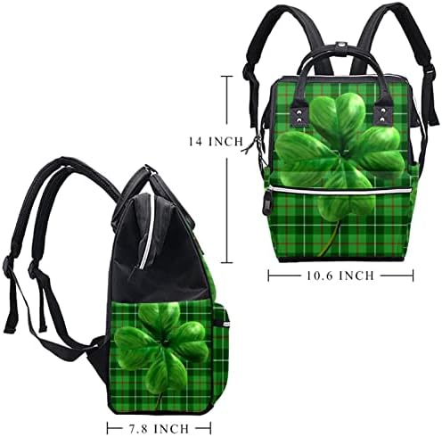GUEROTKR seyahat Sırt çantası, Bebek bezi çantası Sırt Çantası, bebek bezi sırt çantası, Aziz Patrick Günü Yeşil Yonca